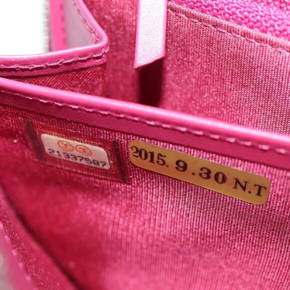 CHANEL Matelasse Brilliant Long Wallet Enamel Pink Silver CC - Picture 15 of 16